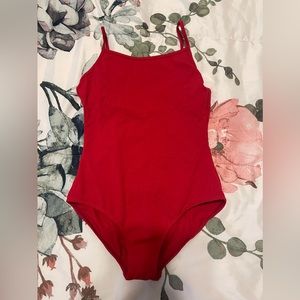 Girls Red Mirella Ballet Leotard “NEW”
